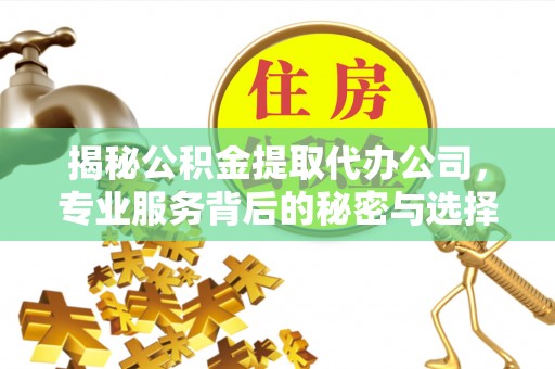建平揭秘公积金提取代办公司，专业服务背后的秘密与选择指南
